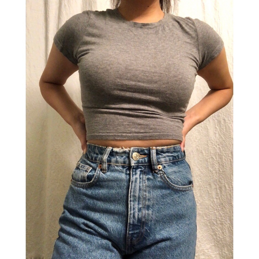 grey Bozzolo crop top